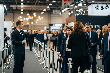 A Security standing inside a crowded soccer stadium Kopie 2