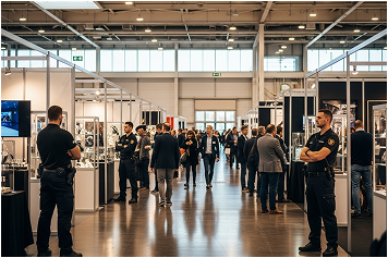 realistic photograph of a boucer standing at the entrance of a disco, checking the guests who are standing in line. Everyone has friendly faces Kopie 2